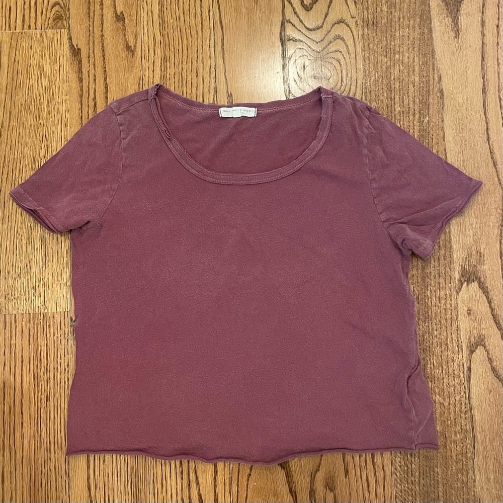 Urban Outfitters Truly Madly Deeply burgundy tee